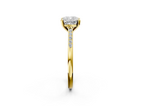 Yellow gold Cushion Cut Channel Set Solitaire Engagement Ring with Four-Prong Setting_151