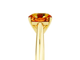 Yellow gold Cushion Cut Citrine Solitaire Engagement Ring with Cathedral Setting and Four-Prong Mount_29