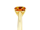Yellow gold Cushion Cut Citrine Solitaire Engagement Ring with Cathedral Setting and Four-Prong Mount_71