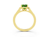 Yellow gold Cushion Cut Cut Channel Set Solitaire Engagement Ring with Four-Prong Setting_3