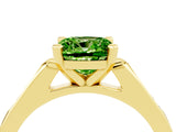 Yellow gold Cushion Cut Cut Channel Set Solitaire Engagement Ring with Four-Prong Setting_4