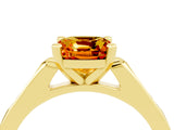 Yellow gold Cushion Cut Cut Channel Set Solitaire Engagement Ring with Four-Prong Setting_4