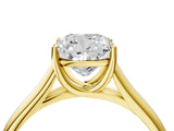 Yellow gold Cushion Cut Cut Diamond Solitaire Engagement Ring with Tapered Plain Band and Four-Prong Setting_19