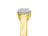 Yellow gold Cushion Cut Cut Diamond Solitaire Engagement Ring with Tapered Plain Band and Four-Prong Setting_20