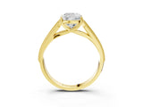 Yellow gold Cushion Cut Cut Pave Split Shank Engagement Ring with Four-Prong Setting_18