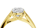 Yellow gold Cushion Cut Cut Pave Split Shank Engagement Ring with Four-Prong Setting_19