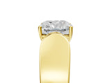 Yellow gold Cushion Cut Diamond Channel Set Solitaire Ring with Four-Prong Setting_17