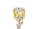 Yellow gold Cushion Cut Diamond Cluster Pavé Band with Four-Prong Setting_17