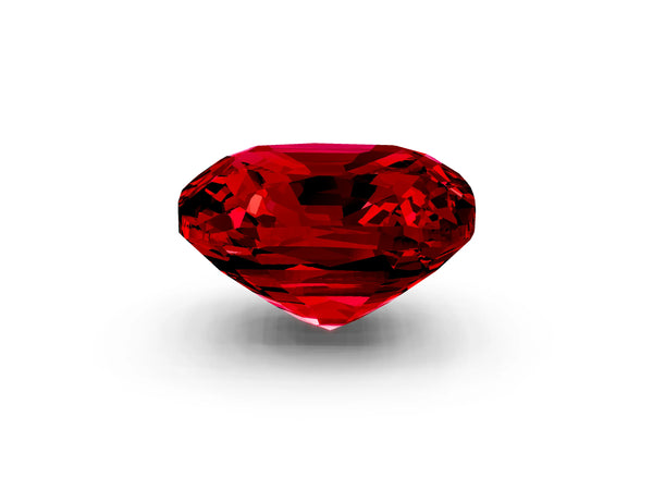 Yellow gold Cushion Cut Ruby Scattered Round Accent Ring with Prong Setting