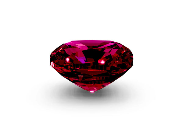 Yellow gold Cushion Cut Garnet Scattered Round Accent Ring with Prong Setting