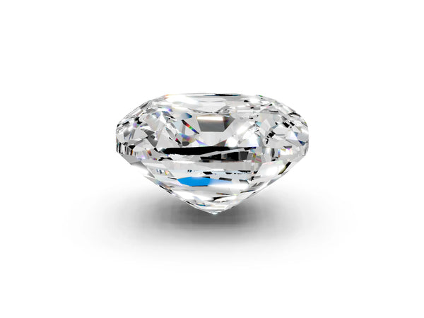 Yellow gold Cushion Cut Moissanite Scattered Round Accent Ring with Prong Setting