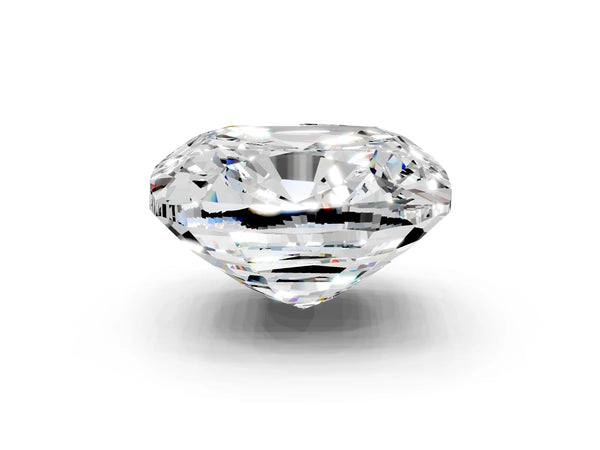 Yellow gold Cushion Cut Moissanite Scattered Round Accent Ring with Prong Setting