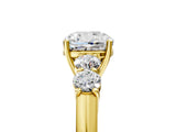 Yellow gold Cushion Cut Diamond Five-Stone Prong Set White Gold Ring_57