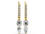 Yellow gold Cushion Cut Diamond Multi-Shape Drop Earrings_32