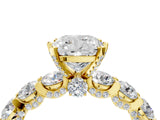 Yellow gold Cushion Cut Diamond Side Stone Engagement Ring with Four-Prong Setting_28
