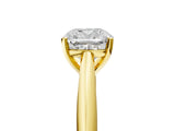 Yellow gold Cushion Cut Diamond Solitaire Engagement Ring with Cathedral Setting and Four-Prong Mount_103