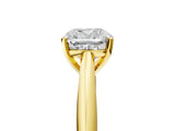Yellow gold Cushion Cut Diamond Solitaire Engagement Ring with Cathedral Setting and Four-Prong Mount_19