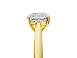 Yellow gold Cushion Cut Diamond Solitaire Engagement Ring with Cathedral Setting and Four-Prong Mount_266