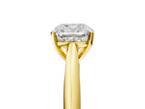 Yellow gold Cushion Cut Diamond Solitaire Engagement Ring with Cathedral Setting and Four-Prong Mount_49