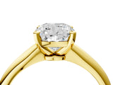 Yellow gold Cushion Cut Diamond Solitaire Engagement Ring with Classic Band and Four-Prong Setting_140