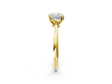 Yellow gold Cushion Cut Diamond Solitaire Engagement Ring with Classic Band and Four-Prong Setting_39