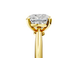 Yellow gold Cushion Cut Diamond Solitaire Engagement Ring with Classic Band and Four-Prong Setting_42