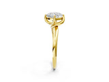 Yellow gold Cushion Cut Diamond Solitaire Engagement Ring with Four-Prong Setting and Classic Band_22
