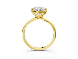 Yellow gold Cushion Cut Diamond Solitaire Engagement Ring with Four-Prong Setting and Classic Band_23