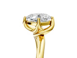 Yellow gold Cushion Cut Diamond Solitaire Engagement Ring with Four-Prong Setting and Classic Band_25