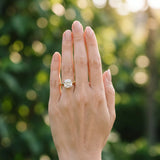 Yellow gold Cushion Cut Diamond Solitaire Engagement Ring with Round Band and Four-Prong Setting_300