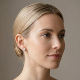 10K Yellow Gold 2.10 Carat E VVS2 Cushion Diamond Stud Earrings