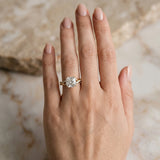 Yellow gold Cushion Cut Diamond Twisted Band Engagement Ring with Prong Setting_12