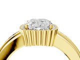Yellow gold Cushion Cut Halo Pave Band Four-Prong Ring_61