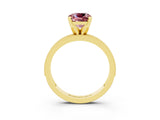 Yellow gold Cushion Cut Morganite Milgrain Pavé Engagement Ring with Four-Prong Setting_15