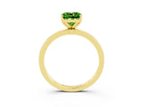 Yellow gold Cushion Cut Peridot Solitaire Ring with Thin Band and Prong Setting_27