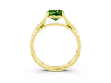 Yellow gold Cushion Cut Peridot Solitaire Twist Band Prong Setting Ring_51