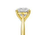 Yellow gold Cushion Cut Solitaire Diamond Ring with Six-Prong Setting and Classic Band_17