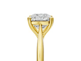 Yellow gold Cushion Cut Solitaire Diamond Ring with Six-Prong Setting and Classic Band_8