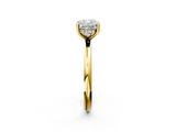 Yellow gold Cushion Cut Solitaire Engagement Ring with Four-Prong Setting and Classic Band_43