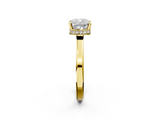 Yellow gold Cushion Cut Solitaire Engagement Ring with Four-Prong Setting on a Classic Band_42