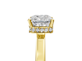 Yellow gold Cushion Cut Solitaire Engagement Ring with Four-Prong Setting on a Classic Band_45