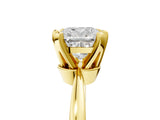 Yellow gold Cushion Cut Solitaire Engagement Ring with Six-Prong Setting and Tapered Band_12