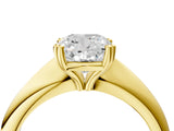 Yellow gold Cushion Cut Solitaire Engagement Ring with Tapered Band and Four-Prong Setting 4