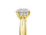 Yellow gold Cushion Cut Solitaire Engagement Ring with Tapered Band and Four-Prong Setting 5
