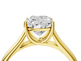 Yellow gold Cushion Cut Solitaire Engagement Ring with Tapered Band and Four-Prong Setting_7