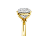 Yellow gold Cushion Cut Solitaire Engagement Ring with Thin Band and Four-Prong Setting_8