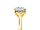 Yellow gold Cushion Cut Solitaire Ring with Cathedral Band and Four-Prong Setting_73