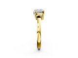 Yellow gold Cushion Cut Solitaire Ring with Four-Prong Setting and Classic Band_43