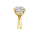 Yellow gold Cushion Cut Solitaire Ring with Thin Band and Four-Prong Setting_41