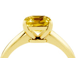 Yellow gold Cushion Cut Yellow Sapphire Solitaire Engagement Ring with Classic Band and Four-Prong Setting_28